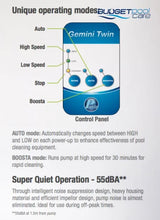 Load image into Gallery viewer, Sq Gemini Twin Speed Pump Series Pool Pumps