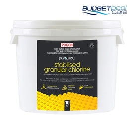 STABILISED GRANULAR CHLORINE PURAWAY 10KG - Budget Pool Care