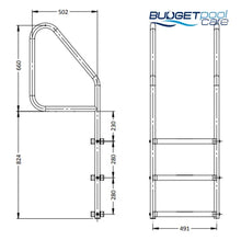 Load image into Gallery viewer, Stainless Steel Ladder Model Lp 3 Steps