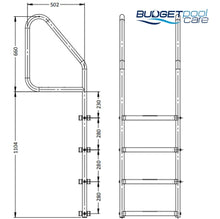 Load image into Gallery viewer, Stainless Steel Ladder Model Lp 4 Steps