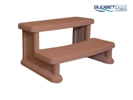 STEP SPA SIDE REDWOOD - Budget Pool Care