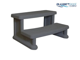 STEP SPA SIDE SILVERWOOD/WARM GREY - Budget Pool Care