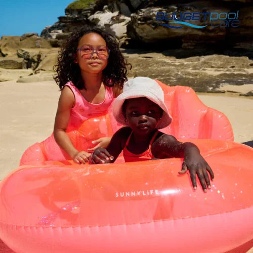 Sunnylife Luxe Pool Ring Shell Neon Coral