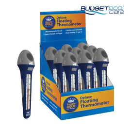 THERMOMETER A/GOLD DELUXE 12PK - Budget Pool Care