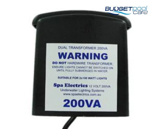 TRANSFORMER DUAL/HAL 12V 200W - Budget Pool Care