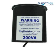 Load image into Gallery viewer, TRANSFORMER DUAL/HAL 12V 200W - Budget Pool Care