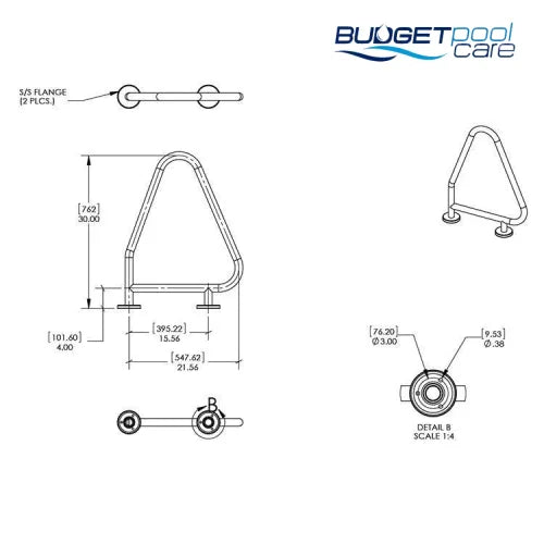 Triangle Grab Rail - Budget Pool Care