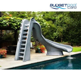 TurboTwister® Pool Slide-Pool Slide-SR Smith-TurboTwister® Pool Slide - Sandstone right curve-Budget Pool Care