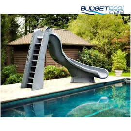 Turbotwister® Pool Slide (Grey Granite - Right Curve) Pool Slides