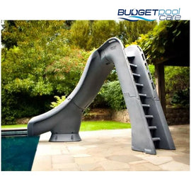 Typhoon® Pool Slide (Grey Granite-Left Curve) Pool Slides