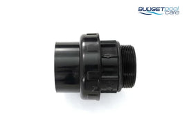 UNION ADAPTOR POOLRITE 50MM BLACK - Budget Pool Care