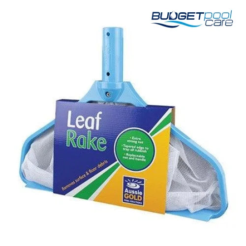 Aussie Gold leaf rake with deep bag - Budget Pool Care